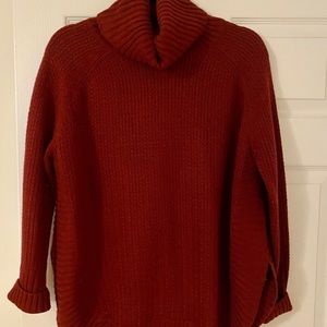 Mud Pie Cowl Neck Scooped Hem Sweater